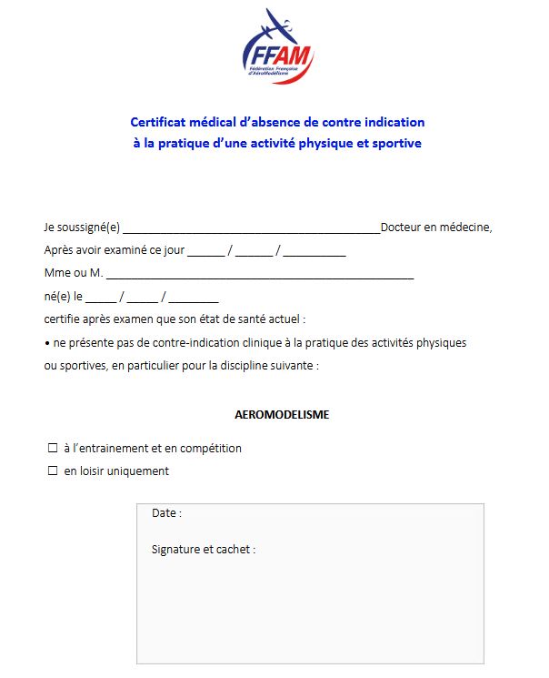 certificat médical